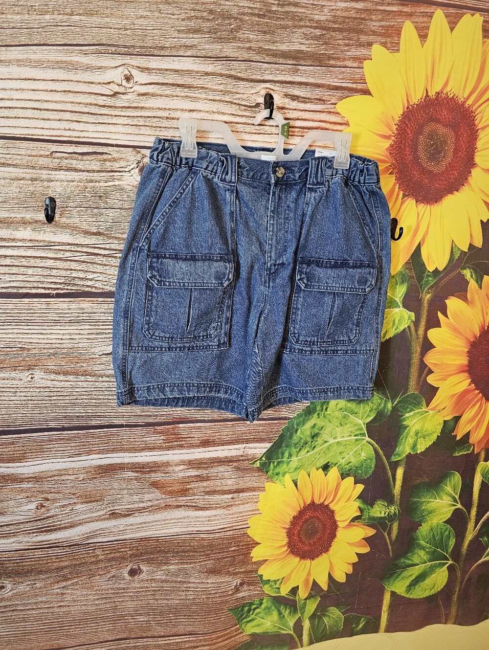 Denim Utility Shorts - Blue